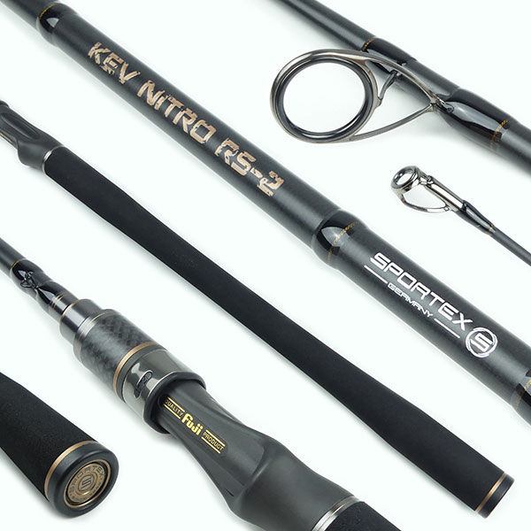 სპინინგი Sportex Kev Nitro RS-2 SP2618 Trolling / Spin, 2.65 მ (2 ნაწილი), ტესტი 65–142 გ