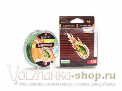 მონოფილამენტური ძაფი „Meteor Spinning“, 150 მ / 0.16 მმ, 2.1 კგ, ფერი: მწვანე