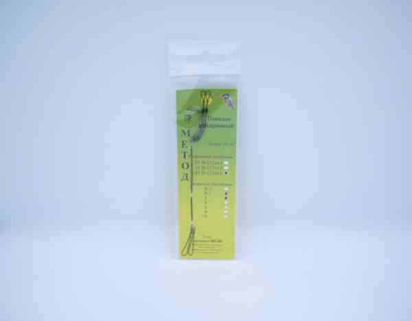 კობრის ბეწვიანი სადავე «Method» 10სმ 45lb (23კგ), ანკ.Hayabusa P-1 № 2 (ბოილი 16,18მმ) (2ც)