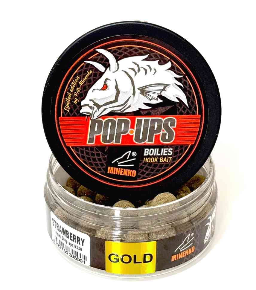 ტივტივა ბოილები POP-UP GOLD მოფრქვეული STRAWBERRY (მარწყვი) 12 მმ