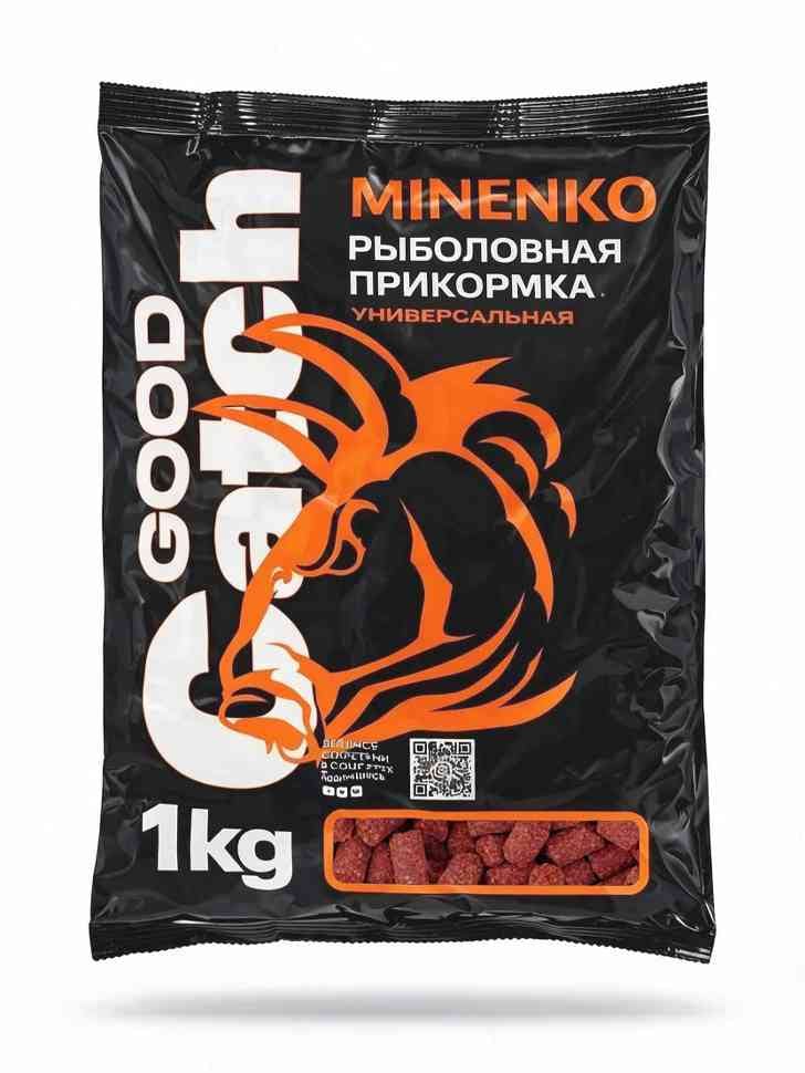 გრანულირებული საკვები MINENKO Good Catch (1 კგ) მარწყვი 10მმ
